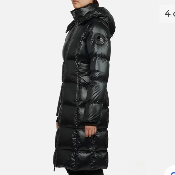 NWT Pajar Black Solstice Long Down Puffer Quileted Winter Jacket - size large - Picture 14 of 16